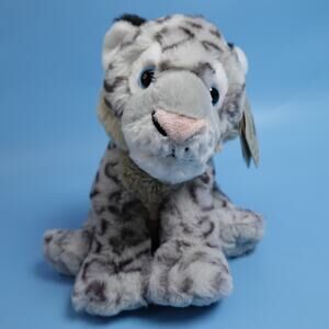 Wild Republic Mini Earthkins Snow Leopard Plush Stuffed Animal 8" Gray NEW